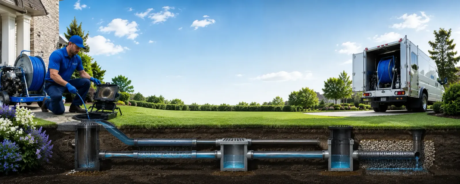 Outdoor drain cleaning information for Jermyn, TX